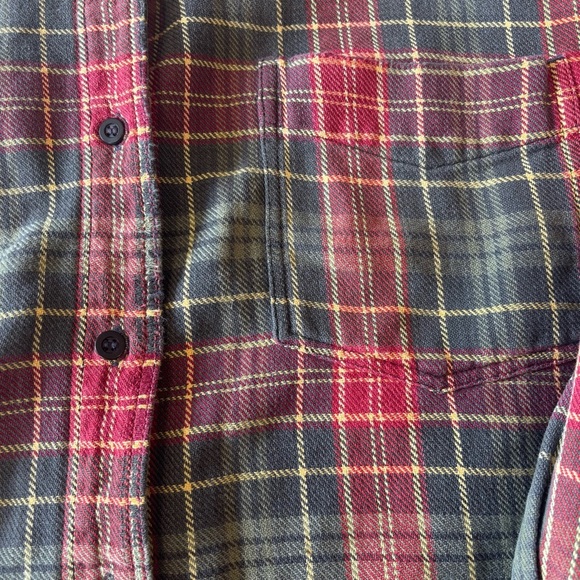 VINTAGE WOOLRICH Red Plaid Button Up Shirt Unisex Well Worn and Comfy! - Picture 10 of 11